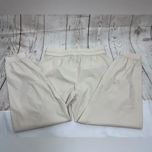 Spyder Active Jogger Pants Ivory Ecru High Waist Pockets Pull On Size M