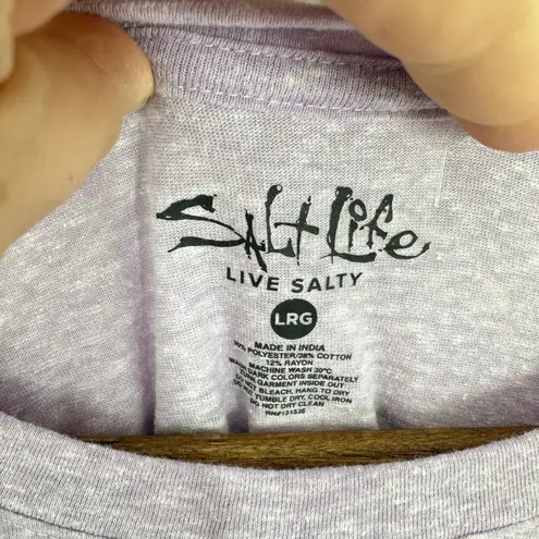 Salt Life Womens Casual Long Sleeve Graphic Tee Purple Salty State of Mind