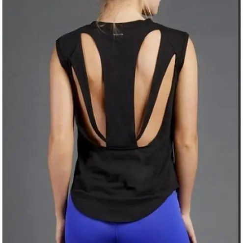 Zobha Brie Muscle Tee Tank Top Shirt Size XS Soft Relaxed Jersey Open Back