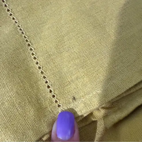 For Cynthia NWT Linen Viscose Asymmetrical Yellow Sleeveless Dress Size Small