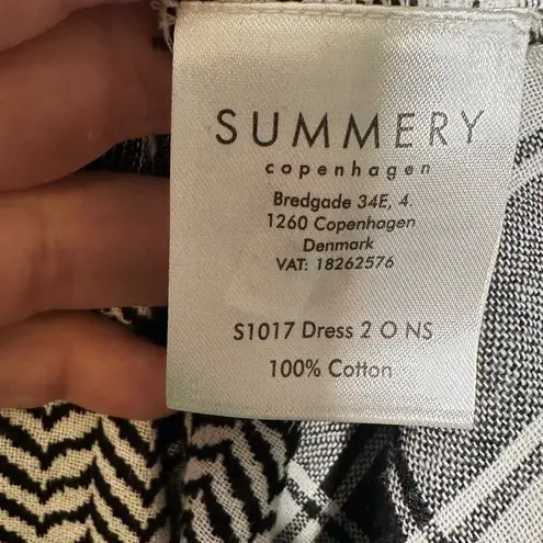 Summery Copenhagen Black and White Cotton Sleeveless Size L Lined Lightweight Size L