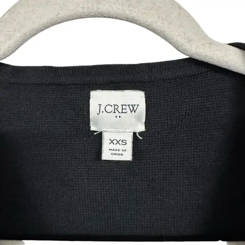 J Crew Factory Womens XXS Vanessa Sweater Jacket Black Open Front Preppy Casual