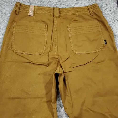 prAna  Sancho Slim Chino Pants Women's Size 10 Brown Yellow Organic Cotton