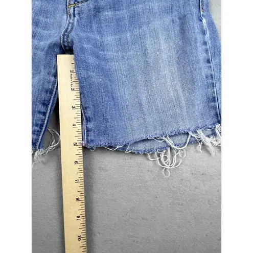 Vigoss  Jean Shorts Womens 11/12 Blue Cutoff Embroidered Pocket StretchLight Wash