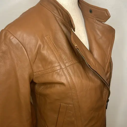 Michael Kors  GENUINE LAMBSKIN LEATHER MOTO JACKET