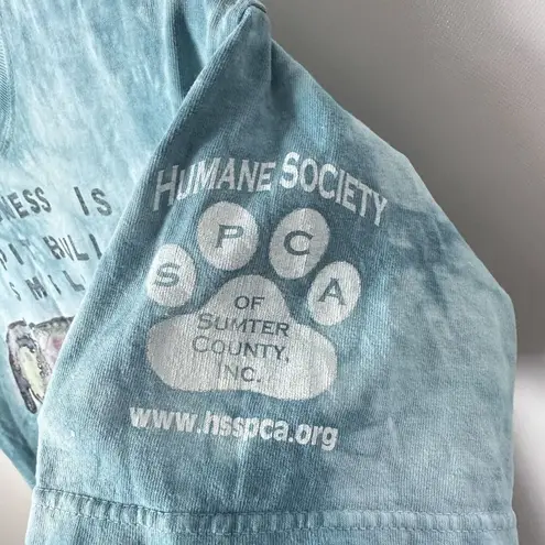 The Mountain Dean Russo Happiness Is A Pit Bull Teal Graphic T-Shirt Size Med