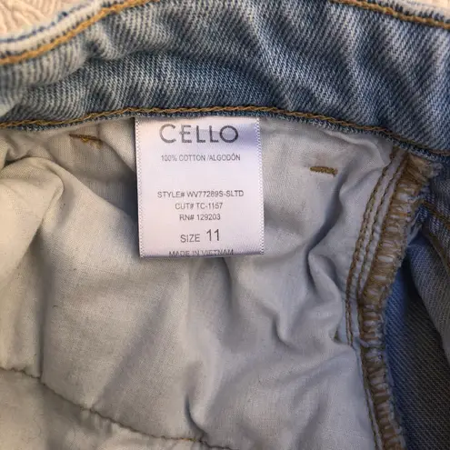 Cello Distressed High-Rise Short Cut Off Denim Light Wash Cotton Shorts