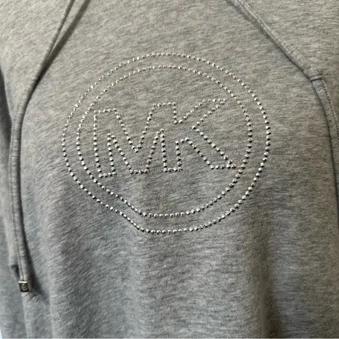 Michael Kors  Women’s Gray Lightweight Hoodie with Embellished Logo