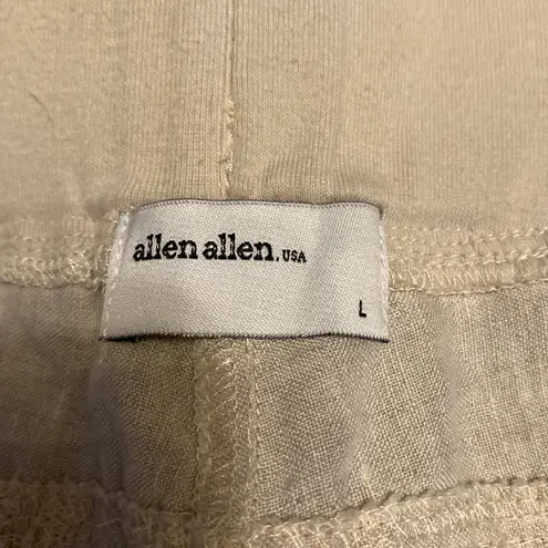 Allen Allen  USA Linen Beige Capri Pants Size L thumbnail 2