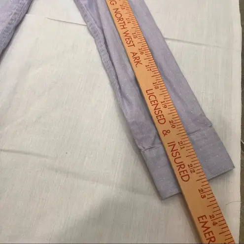 ATM Striped Button Down Boyfriend Shirt Sz XS Blue Nautical Classic City Girl White