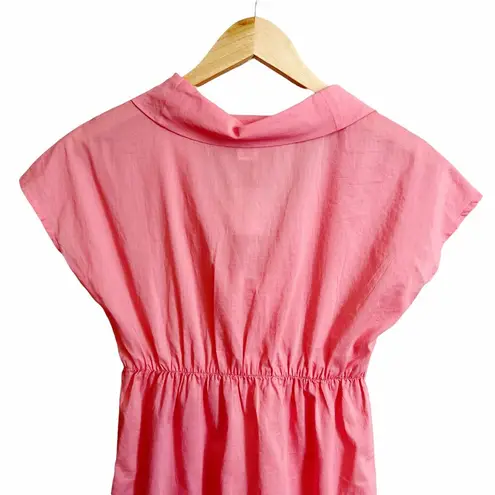 J.Crew  Pink Light Cotton Cowl Neck Short Sleeve Sundress Size XS