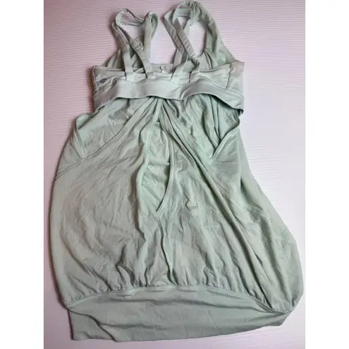 Lululemon Light Green Workout Dress Athletic Tank Top Activewear stained size 4