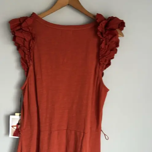 Nation Ltd NEW EVERLEIGH FRILLY DRESS IN CAYENNE SMALL