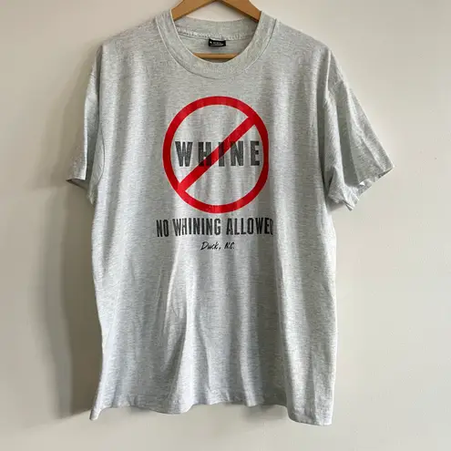 Screen Stars Vintage Made in USA Duck North Carolina Fun Graphic T-Shirt “No Whining Allowed!” size XL