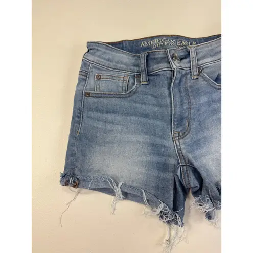 American Eagle American‎ Eagle Outfitters Denim Shorts Womens Size 0 Light Wash Frayed