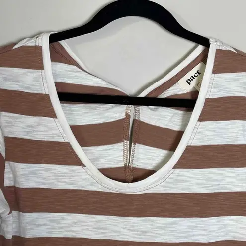 Pact Womens Short Sleeve Scoop Neck Organic Cotton Knee Length Dress Small