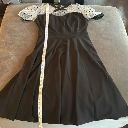 Women’s Black with Polka Dot Dress 1950’s Retro Style Size M NEW Size M