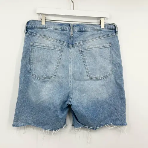 Old Navy  Sky Hi Extra High Rise Distressed Loose Button Fly Jean Shorts Size 16