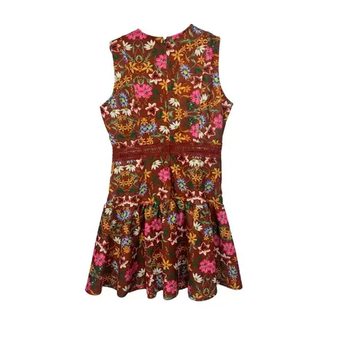 Alexia Admor women's large NEW dress Justine sleeveless drop waist floral cutou