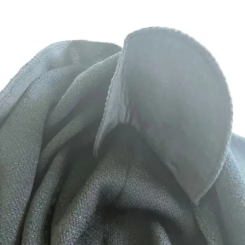 Ming Wang Black White Ombre Striped Metallic Knit Cardigan Sweater Size Large