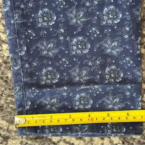 Les Olivades Women’s Size 38 S Monogram Block Print Blue Patterned Pants