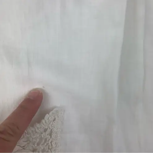 Funky People women's medium White Top with Colorful Accents granny square pocket