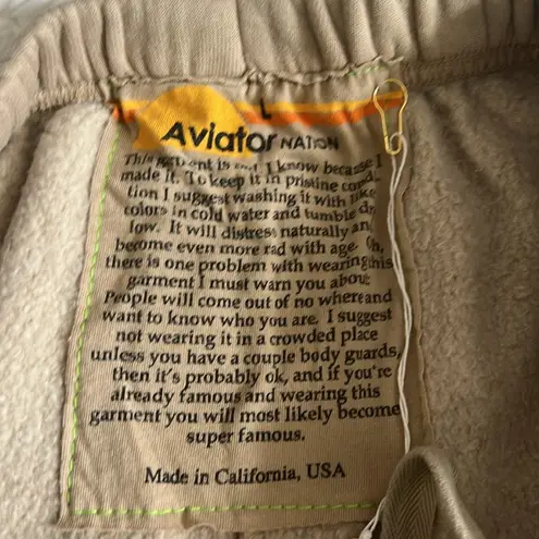 Aviator Nation Tee & Sweatpants Set - Sand Size L NIP & NWT PRICE IS Firm - Image 9