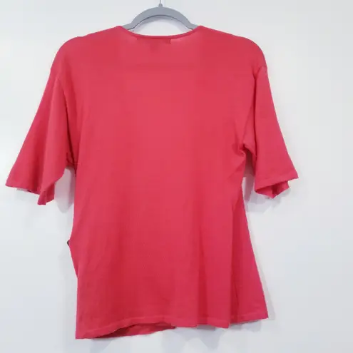Ralph Lauren  Black Label Coral V-neck Cashmere Silk Blouse w/ side Buckle