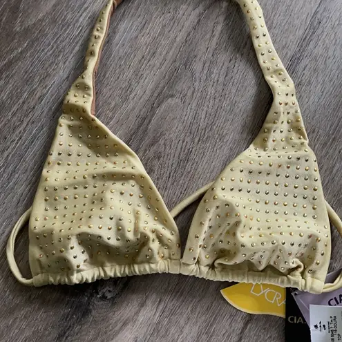 🦋4/$25 Gold Bikini Top Size Small