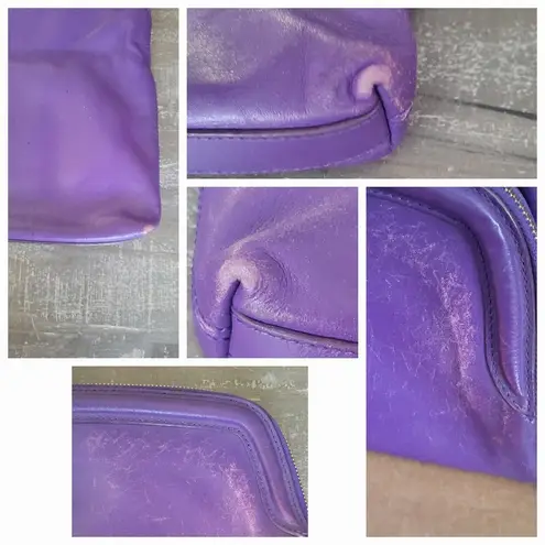 Alexander McQueen Purple Skull Clutch ( Flawed)