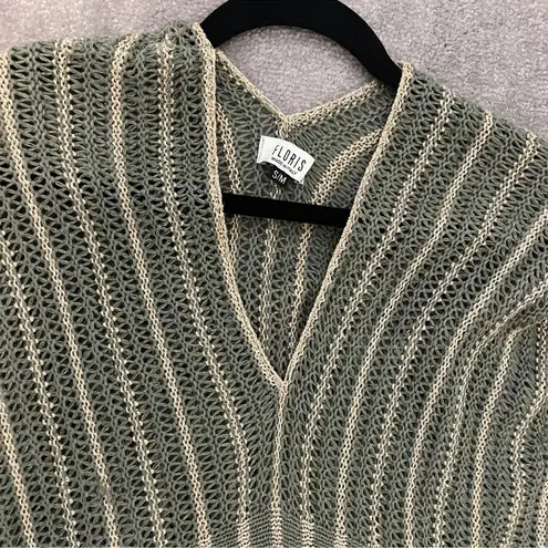 NWT Floris Made in Italy Knit Olive Gold Swim Cover Up Dress Size Small / Medium Green