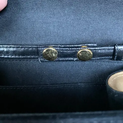 Ande vintage women's black suede and gold handbag shoulder bag crossbody formal