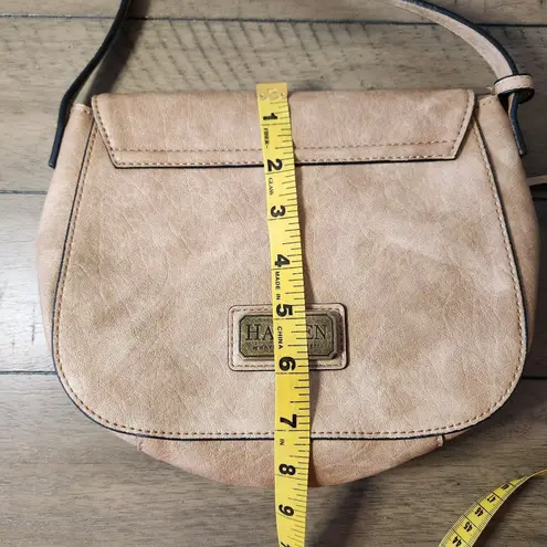 Hayden Harnett Tan Cross Body Bag Handbag Distressed