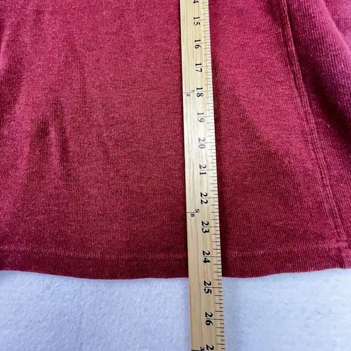 Orvis Sweater Women XL Red 1/4 Zip Pullover Camp Hike Fishing Gorp Cabin Cotton