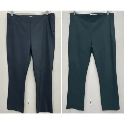M.M. Lafleur Womens Pants Size 16 Lot Of 2 Grey/Green Nylon Stretch Office Work Green