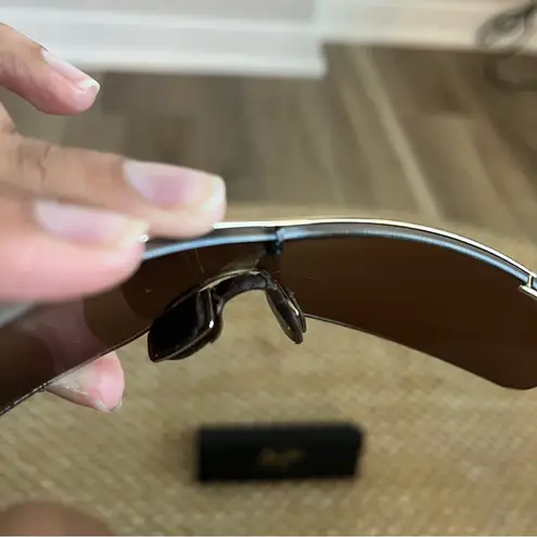 Maui Jim Sandbar MJ 511 16 Gold Semi Rimless Frame + HCL Bronze Polarized Lenses