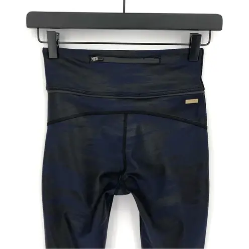 Alala Compression 7/8 Captain Legging Navy Metallic Black Brushstroke XS