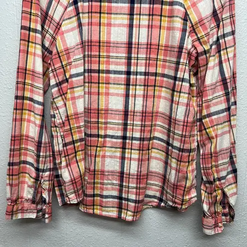 st. john's bay  Western Rodeo Coastal Cowgirl Breathable Womens Plaid Shirt Small