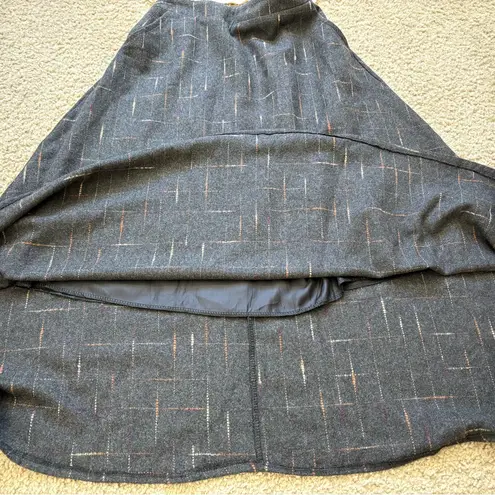 Stylish Faux Wool Ankle Skirt & Mock Neck dropped shoulder Sweater Set, Size S, Green