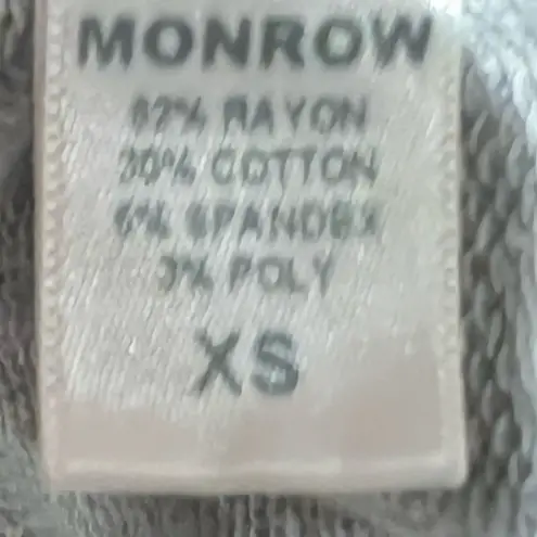 MONROW Soft Grey Crewneck Long Sleeves Lightweight Sweatshirt Size XS Gray - Image 2