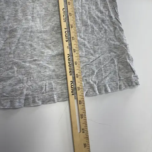 Something Navy Shirt Womens Medium Gray Puff Sleeve 3/4 Length Top Lightweight