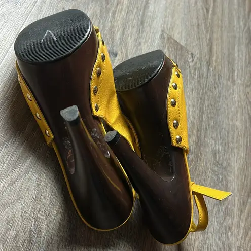 Yellow Slingback Heels by Shes Collection Size 5.5