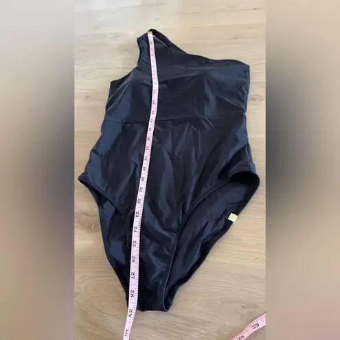 Summersalt The Ruched Sidestroke one shoulder one piece swimsuit black size 8