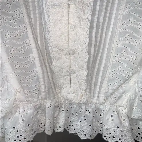 Urban Outfitters ✨ Women's Natural Uo Rami Pintuck Ruffle Top✨