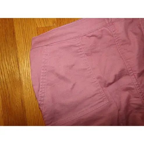 prAna  rose colored denim side zip skirt 10 Excellent 2 pockets