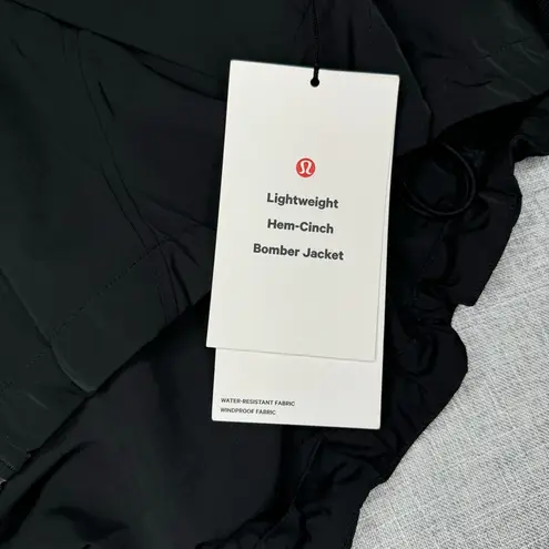 Lululemon  Lightweight Bomber Jacket Cinch Hem Black Size XL NWT