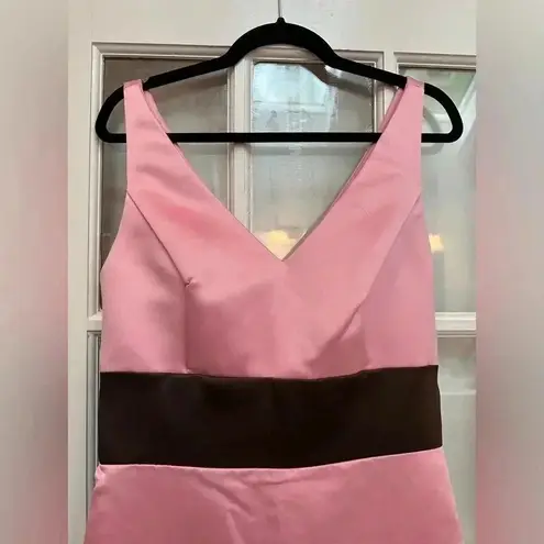 WTOO Watters & Watters In Bloom Pink & Brown Gown Dress Size 12 Cocktail Prom