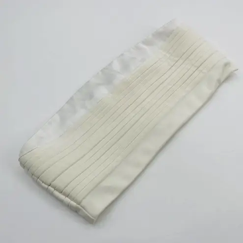 Miss Circle Sayuri Seashell White Stretch Crepe Strapless Top Bandeau Sz Medium