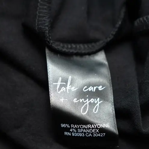 Nic+Zoe Knit Tie Dress Black Onyx Medium