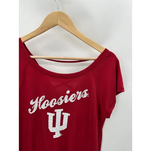 Stadium Athletics S Stadium Athletic Shirt Women LARGE Red Indiana Hoosiers Short Sleeve Tee